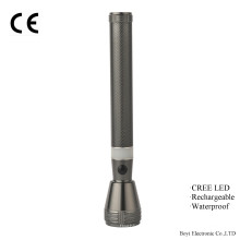 Linterna de aluminio recargable con alta potencia, impermeable, linterna CREE LED